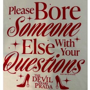 Instant Message The Devil Wears Prada T-Shirt Women Large White Graphic NWOT